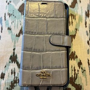 Powder blue Coach XS Max phone case